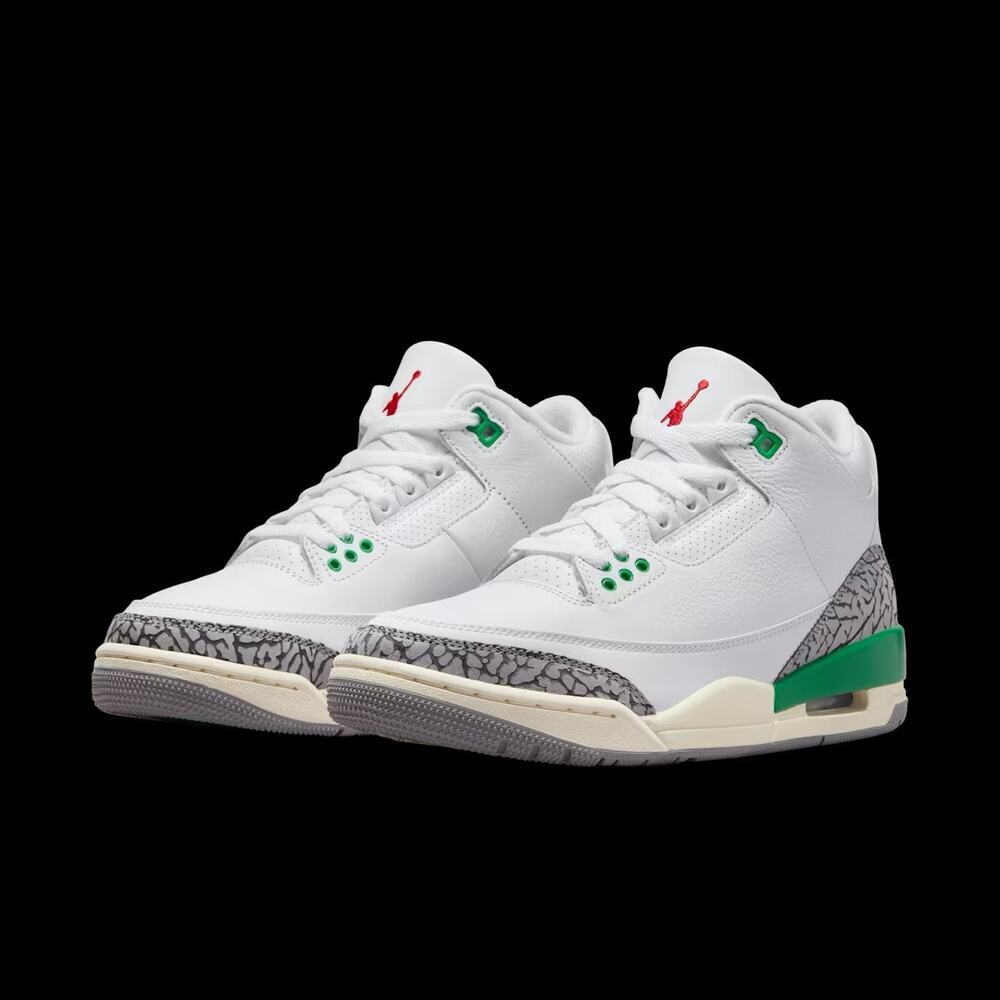 Air jordan Women's 3 Retro "Lucky Green"- 9.5